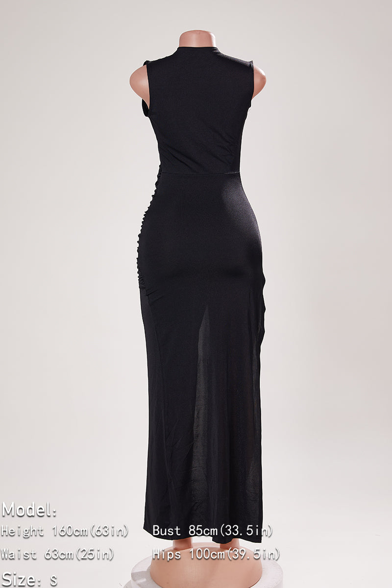 “Elegance” Deep V Maxi Dress