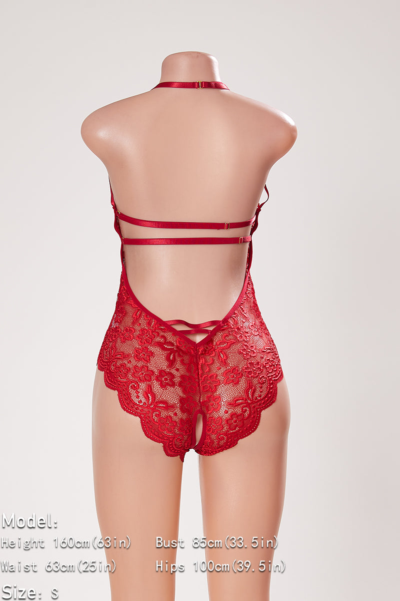 “Risky” Crotchless Teddy