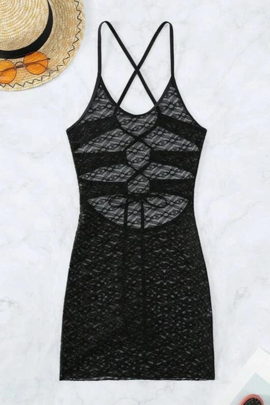 Lace Up Bikini Cover Up