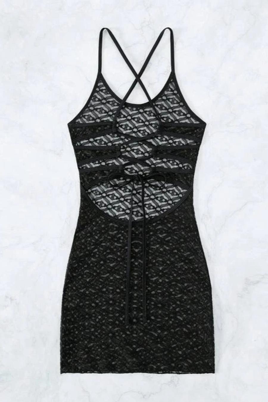 Lace Up Bikini Cover Up