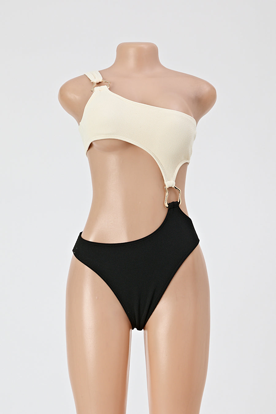 "Half & Half" One Piece Bikini