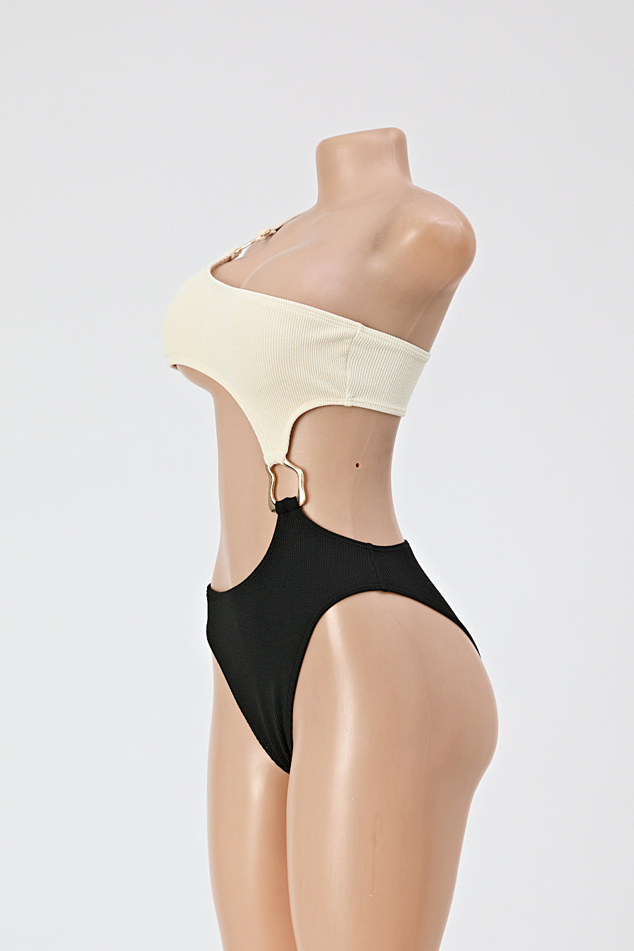 "Half & Half" One Piece Bikini