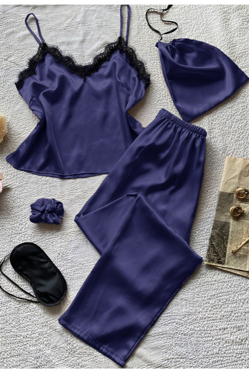 "Navy Nights" Five Piece Loungewear Set
