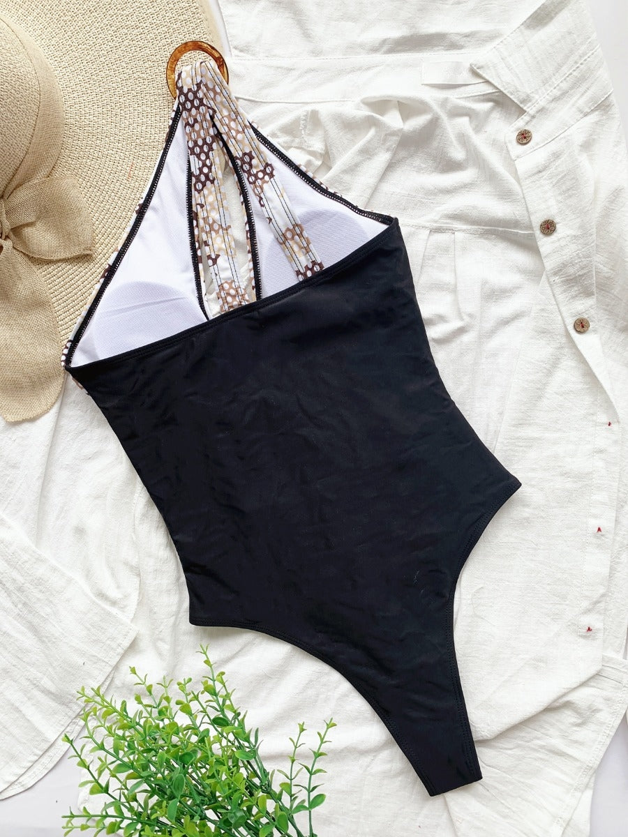 "Half & Half" One Piece Bikini