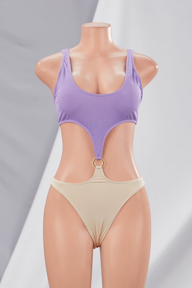 "Half & Half" One Piece Bikini