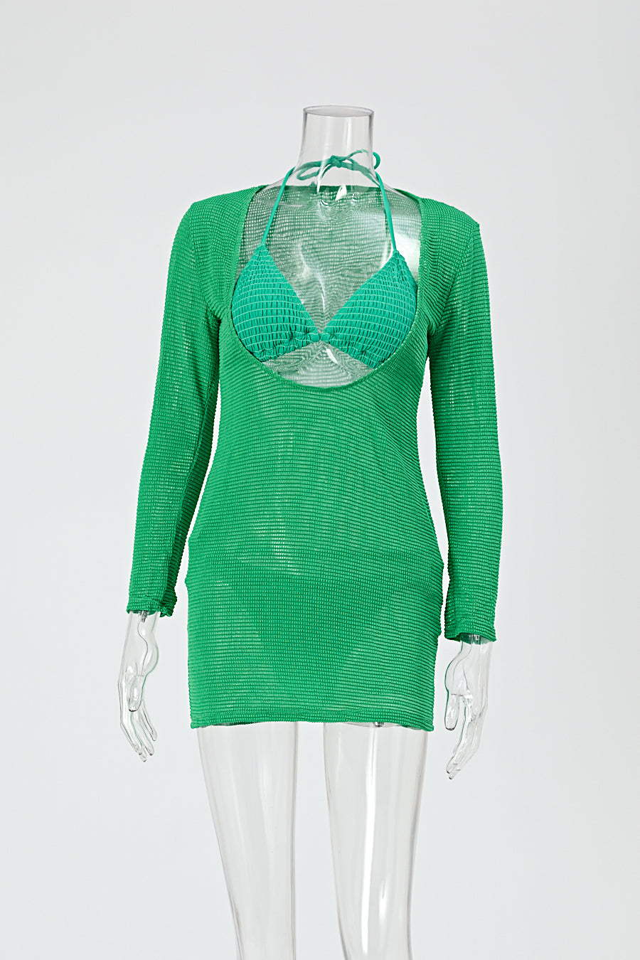 "Emerald" Two Piece Bikini With Coverup