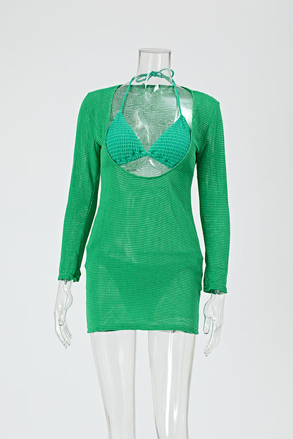 "Emerald" Two Piece Bikini With Coverup