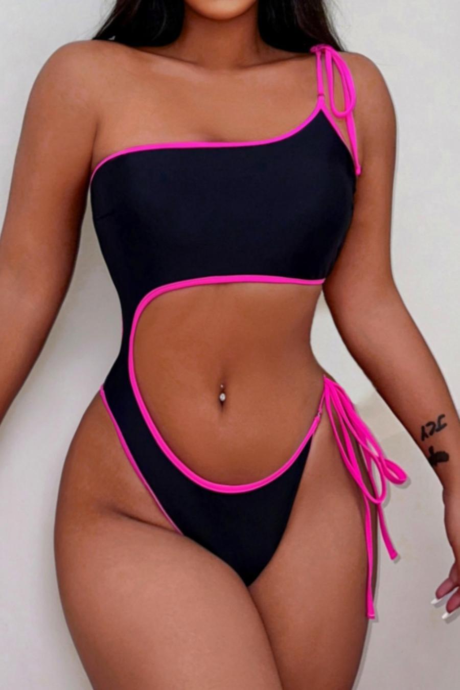 Black & Pink One Piece