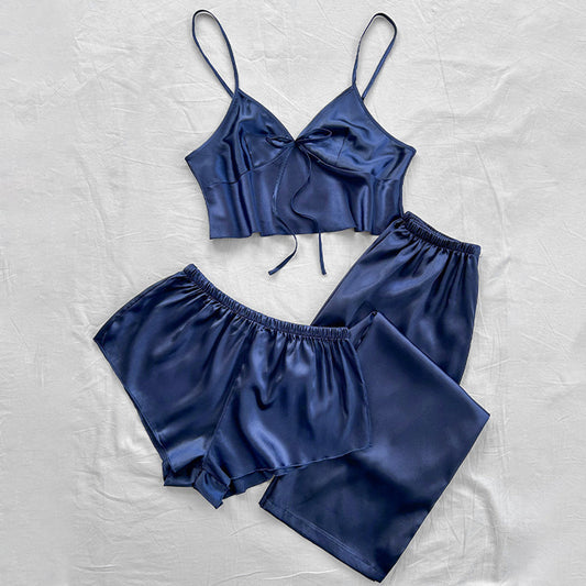 "Silky" Three Piece Silk Sleep Set