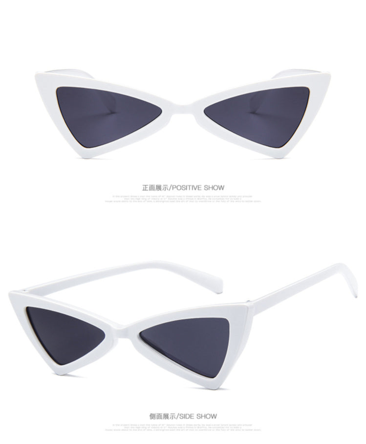 White Cateyes Sunglasses